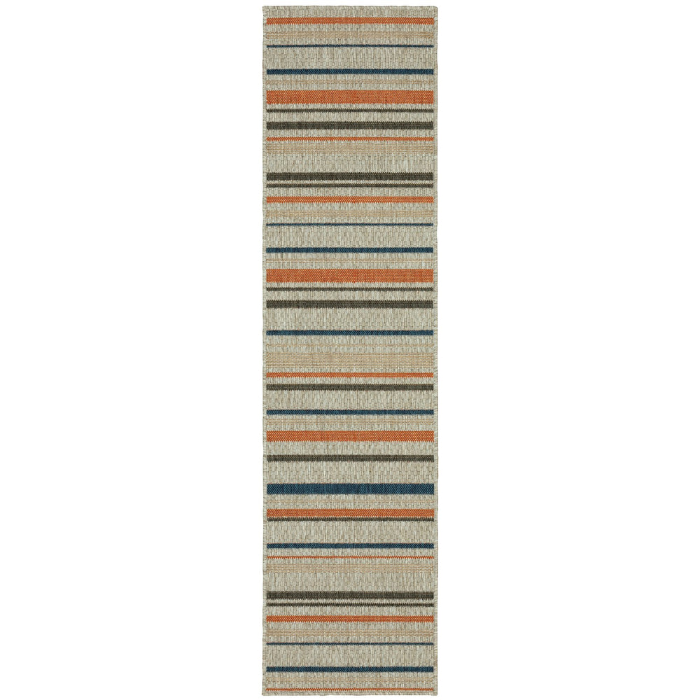 Oriental Weavers Latitude Indoor/Outdoor Area Rug - Stylish Multicolor Design With Textured Patterns For Any Space Grey,Teal Polypropylene L602w3058230st