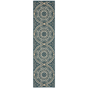 Oriental Weavers Latitude Sophisticated Indoor/Outdoor Area Rug – Stylish Patterns, Easy Care, Multi-color Design Teal,Grey Polypropylene L609b3058230st