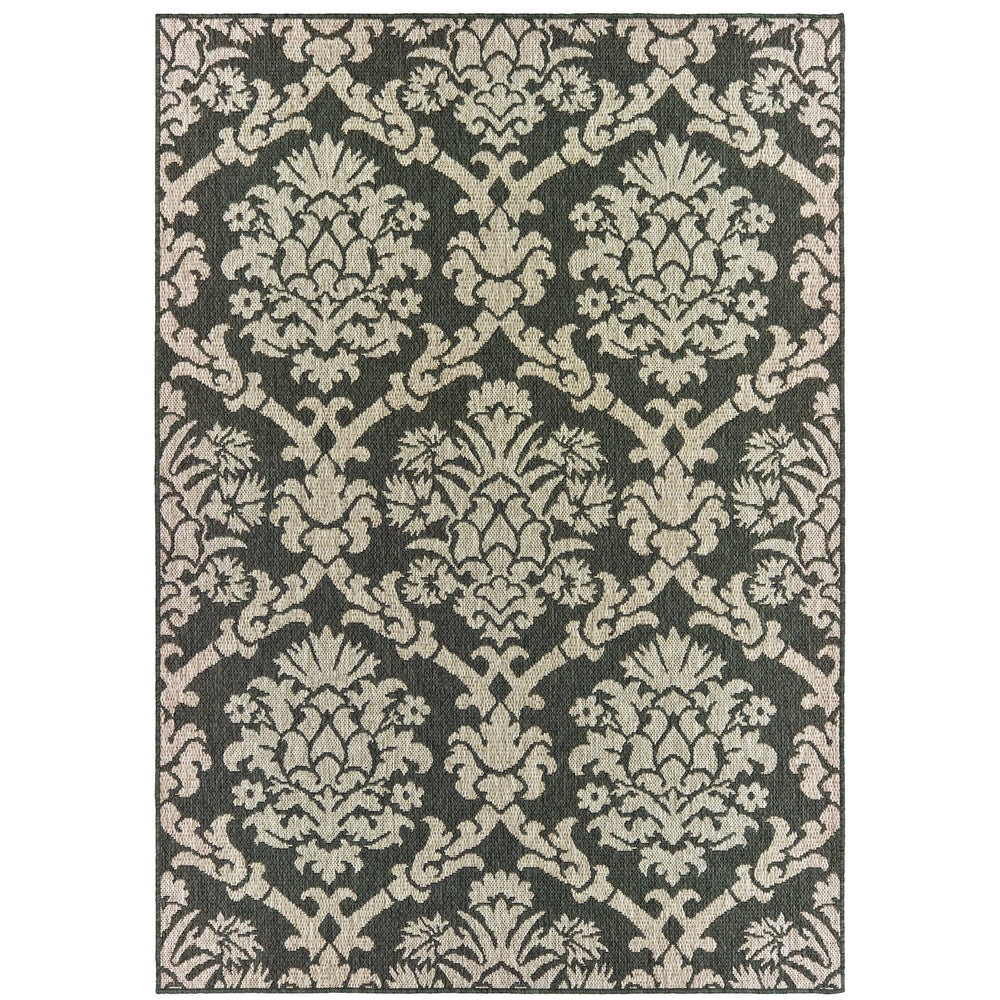 Oriental Weavers Latitude Indoor/Outdoor Area Rug - Sophisticated Multi-colored Design With Modern Patterns & Texture Grey,Charcoal Polypropylene L8020k160220st