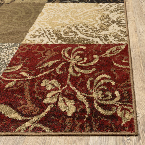 Oriental Weavers Laurel Indoor Area Rug - Vibrant Deep Red, Soft Rain Blue & Elegant Gold Frieze For Any Space Multi,Colored Polypropylene L2798a160213in