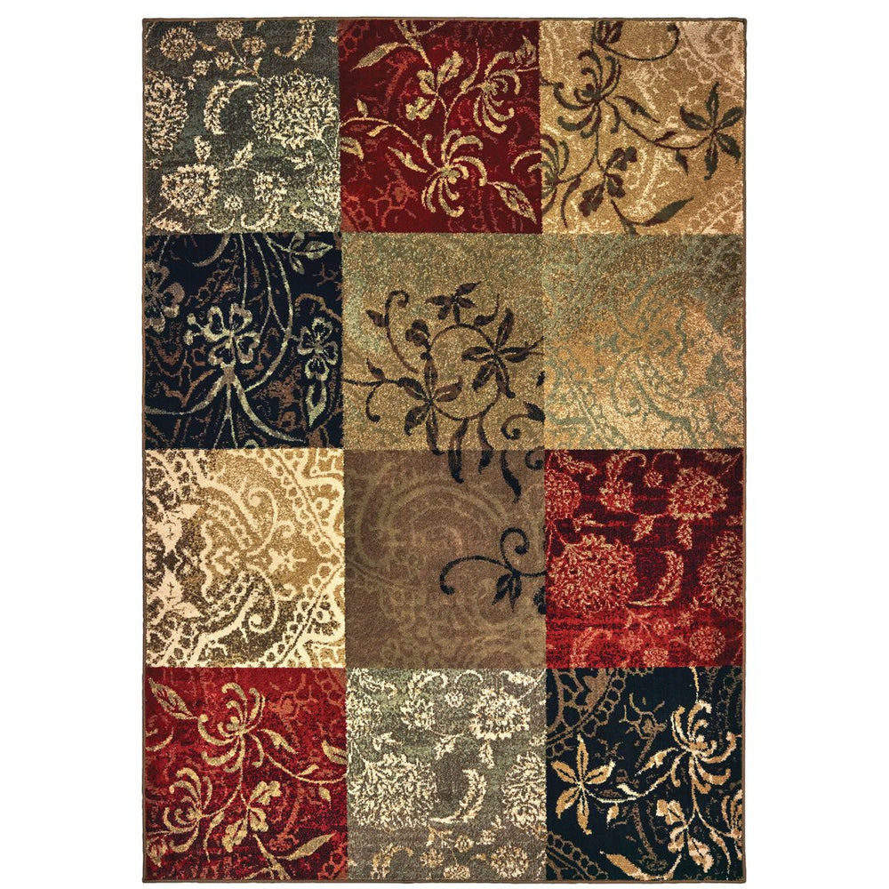 Oriental Weavers Laurel Indoor Area Rug - Vibrant Deep Red, Soft Rain Blue & Elegant Gold Frieze For Any Space Multi,Colored Polypropylene L2798a160213in