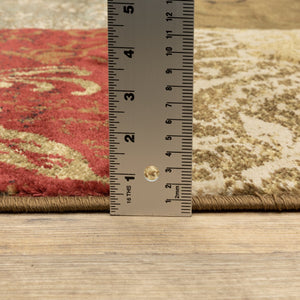 Oriental Weavers Laurel Indoor Area Rug - Vibrant Deep Red, Soft Rain Blue & Elegant Gold Frieze For Any Space Multi,Colored Polypropylene L2798a160213in