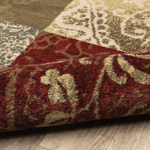 Oriental Weavers Laurel Indoor Area Rug - Vibrant Deep Red, Soft Rain Blue & Elegant Gold Frieze For Any Space Multi,Colored Polypropylene L2798a160213in