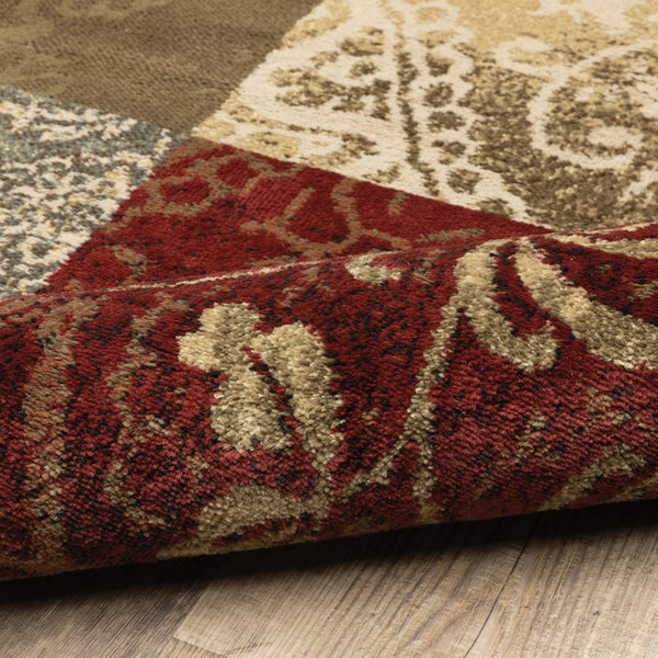 Oriental Weavers Laurel Indoor Area Rug - Vibrant Deep Red, Soft Rain Blue & Elegant Gold Frieze For Any Space Multi,Colored Polypropylene L2798a160213in