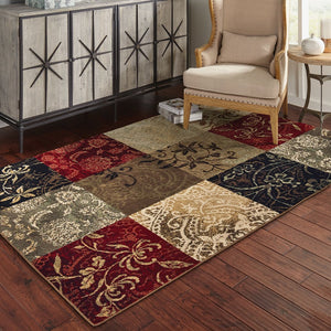 Oriental Weavers Laurel Indoor Area Rug - Vibrant Deep Red, Soft Rain Blue & Elegant Gold Frieze For Any Space Multi,Colored Polypropylene L2798a160213in