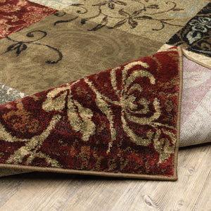 Oriental Weavers Laurel Indoor Area Rug - Vibrant Deep Red, Soft Rain Blue & Elegant Gold Frieze For Any Space Multi,Colored Polypropylene L2798a160213in