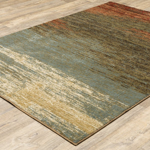 Oriental Weavers Laurel Indoor Area Rug - Soft Polypropylene, Rich Colors & Elegant Designs For Stylish Spaces Blue,Brown Polypropylene L3504h160213in