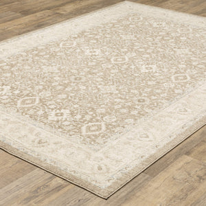 Oriental Weavers Lauren Vintage Distressed Polyester Area Rug with High-low Pile for Modern Living Rooms 6'7"x9'6" LLRN02200290ST