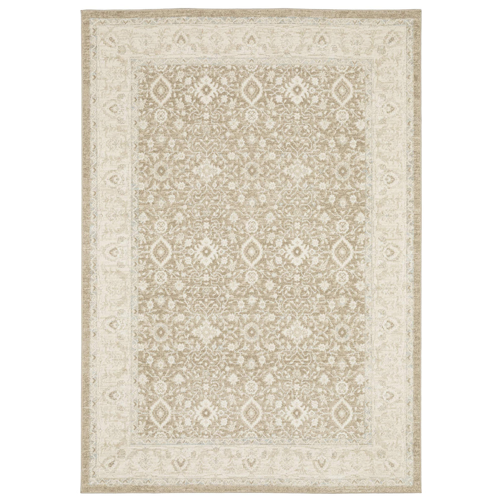 Oriental Weavers Lauren Vintage Distressed Polyester Area Rug with High-low Pile for Modern Living Rooms 9'10"x12'6" LLRN02300380ST
