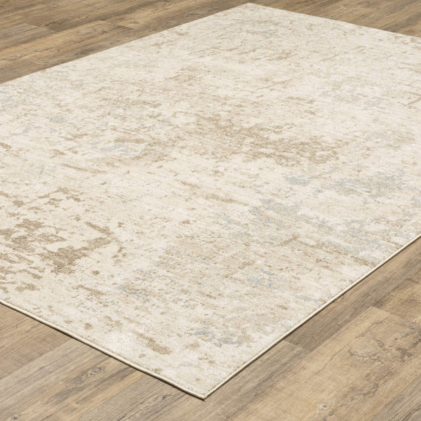 Oriental Weavers Lauren Vintage Distressed Traditional Area Rug Soft Polyester High-low Pile for Modern Homes 5'3"x7' LLRN03160213ST