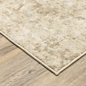 Oriental Weavers Lauren Vintage Distressed Traditional Area Rug Soft Polyester High-low Pile for Modern Homes 5'3"x7' LLRN03160213ST
