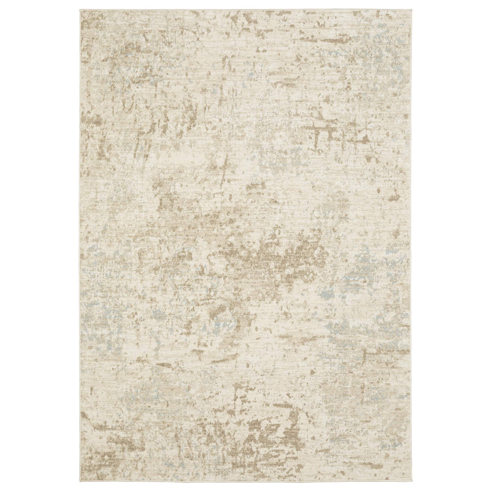 Oriental Weavers Lauren Vintage Distressed Traditional Area Rug Soft Polyester High-low Pile for Modern Homes 5'3"x7' LLRN03160213ST
