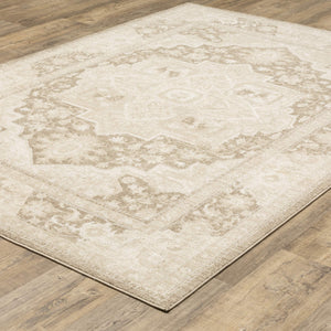 Oriental Weavers Lauren Distressed Traditional Polyester Area Rug with Soft High-low Pile for Living Rooms 5'3"x7' LLRN06160213ST