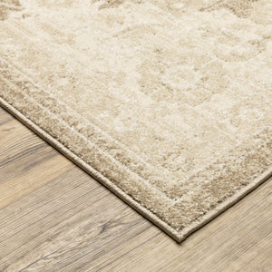 Oriental Weavers Lauren Distressed Traditional Polyester Area Rug with Soft High-low Pile for Living Rooms 5'3"x7' LLRN06160213ST