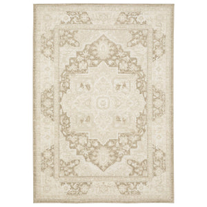 Oriental Weavers Lauren Distressed Traditional Polyester Area Rug with Soft High-low Pile for Living Rooms 5'3"x7' LLRN06160213ST