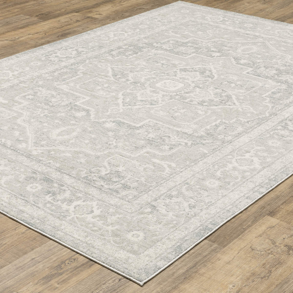 Oriental Weavers Lauren Distressed Traditional Polyester Area Rug Soft High-low Pile for Modern Living Rooms 3'3"x5' LLRN07100152ST