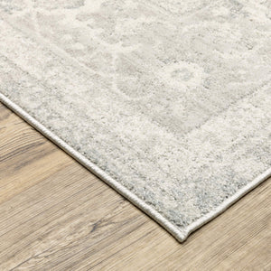 Oriental Weavers Lauren Distressed Traditional Runner Rug Soft Polyester High Low Pile Neutral Grey LLRN07066213ST