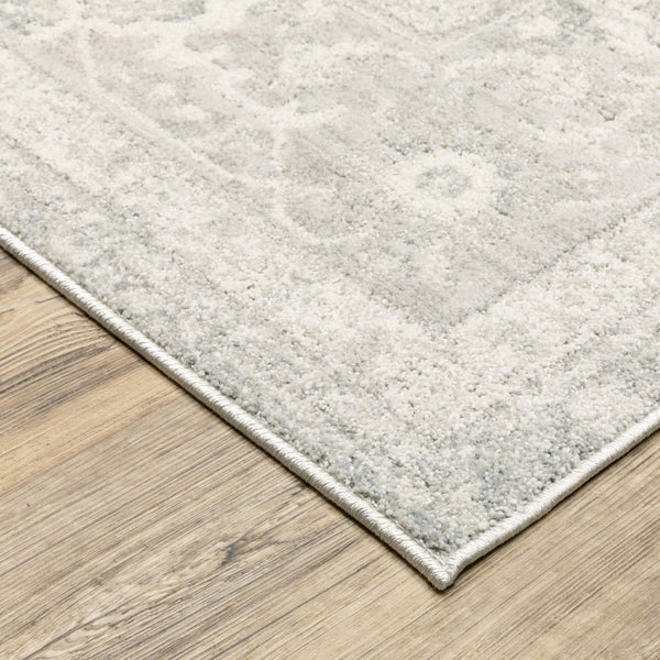 Oriental Weavers Lauren Distressed Traditional Runner Rug Soft Polyester High Low Pile Neutral Grey LLRN07066213ST