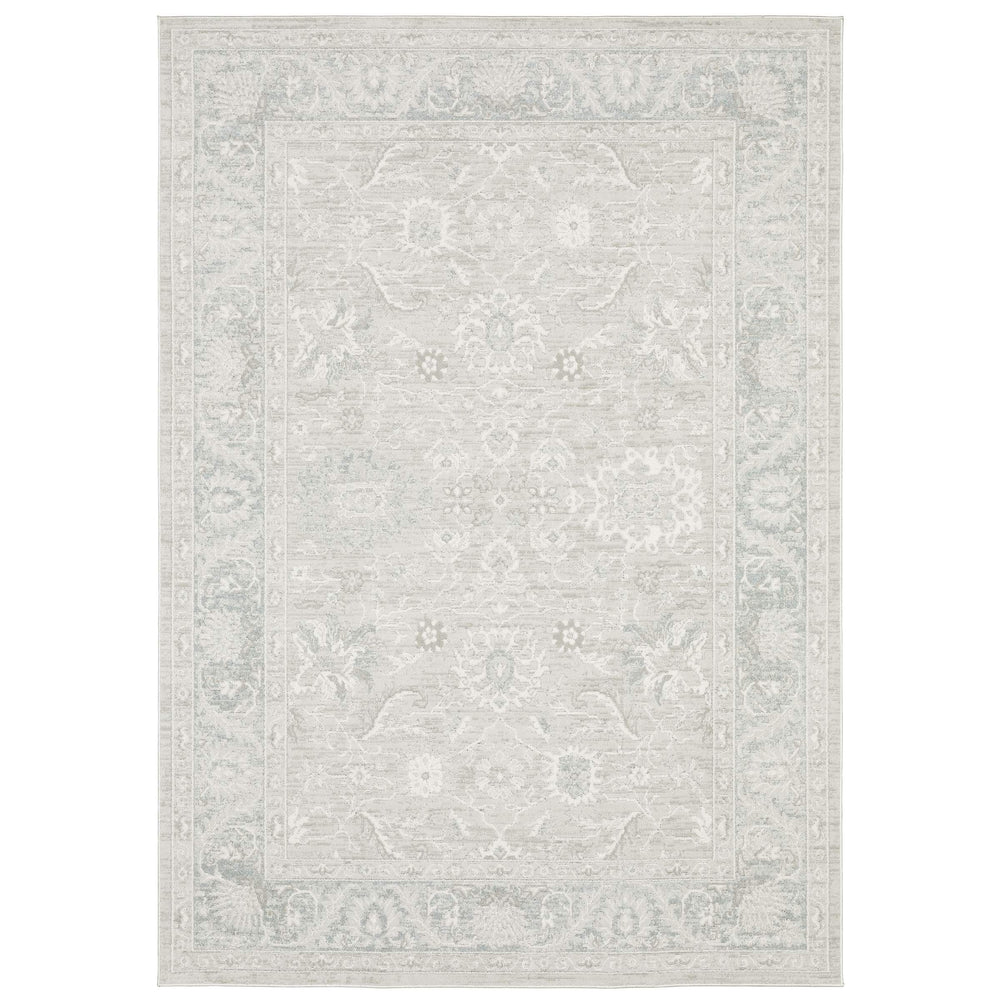 Oriental Weavers Lauren Vintage Distressed Polyester Area Rug with High-low Pile for Modern Living Rooms 6'7"x9'6" LLRN08200290ST