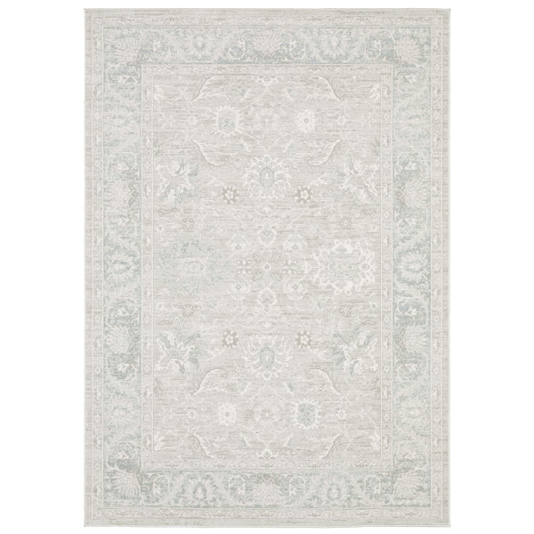 Oriental Weavers Lauren Vintage Distressed Polyester Area Rug with High-low Pile for Modern Living Rooms 6'7"x9'6" LLRN08200290ST