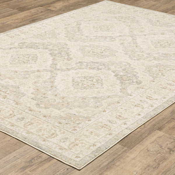 Oriental Weavers Lauren Vintage Distressed Traditional Polyester Area Rug with Soft High-low Pile for Any Room 9'10"x12'6" LLRN09300380ST