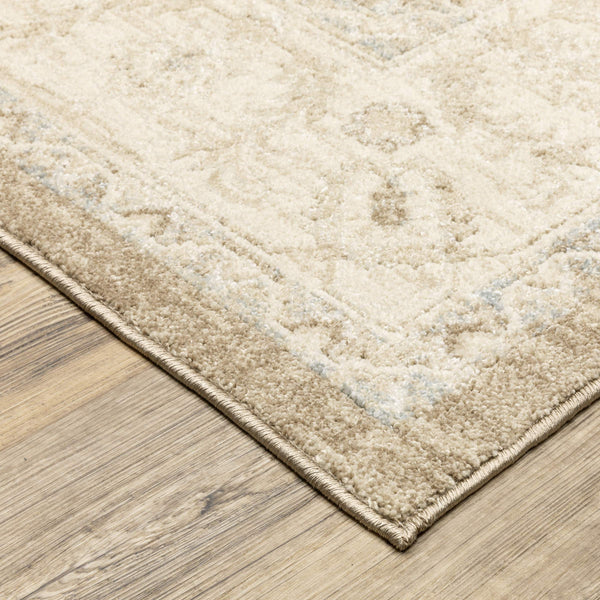 Oriental Weavers Lauren Vintage Distressed Traditional Polyester Area Rug with Soft High-low Pile for Any Room 3'3"x5' LLRN09100152ST