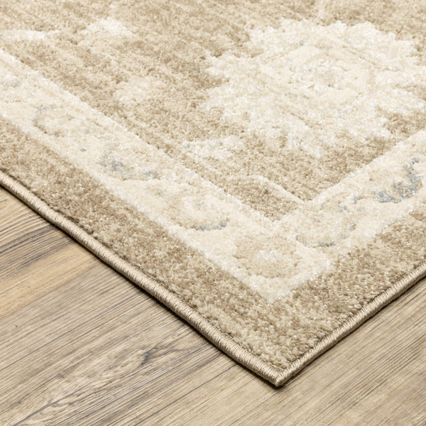 Oriental Weavers Lauren Distressed Traditional Polyester Area Rug with Soft High-low Pile for Living Rooms 5'3"x7' LLRN10160213ST