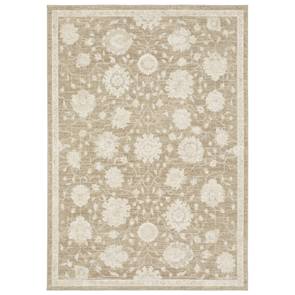 Oriental Weavers Lauren Distressed Traditional Polyester Area Rug with Soft High-low Pile for Living Rooms 3'3"x5' LLRN10100152ST