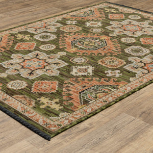 Oriental Weavers Legacy Old World Medallion Wool Nylon Area Rug Axminster Woven with Fringe for Living Room 6'7" x 9'6" LLGY02200290ST