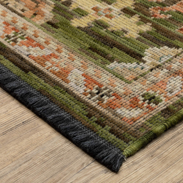 Oriental Weavers Legacy Old World Medallion Wool Nylon Area Rug Axminster Woven with Fringe for Living Room 6'7" x 9'6" LLGY02200290ST