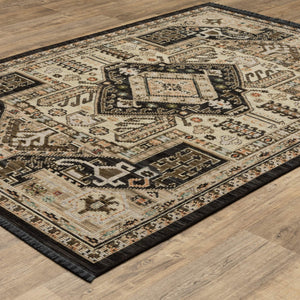 Oriental Weavers Legacy Axminster Woven Wool Nylon Area Rug Heriz Medallion Vintage Geometric Living Room 2' x 3' LLGY03060090ST
