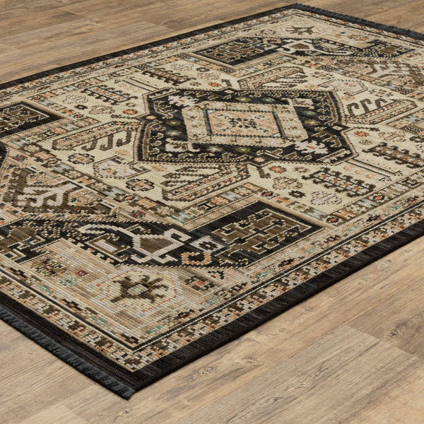 Oriental Weavers Legacy Axminster Woven Wool Nylon Area Rug Heriz Medallion Vintage Geometric Living Room 2' x 3' LLGY03060090ST