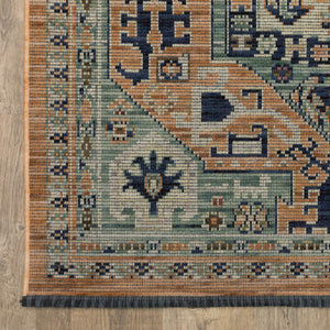 Oriental Weavers Legacy Serapi Inspired Axminster Woven Wool Nylon Area Rug with Distressed Abrash Jewel Tones 5'3" x 7'6" LLGY04160230ST
