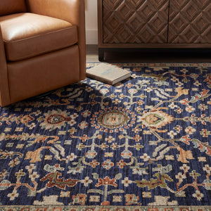 Oriental Weavers Legacy Axminster Woven Wool Nylon Floral Vine Area Rug with Jewel Tone Design and Fringe 5'3" x 7'6" LLGY06160230ST