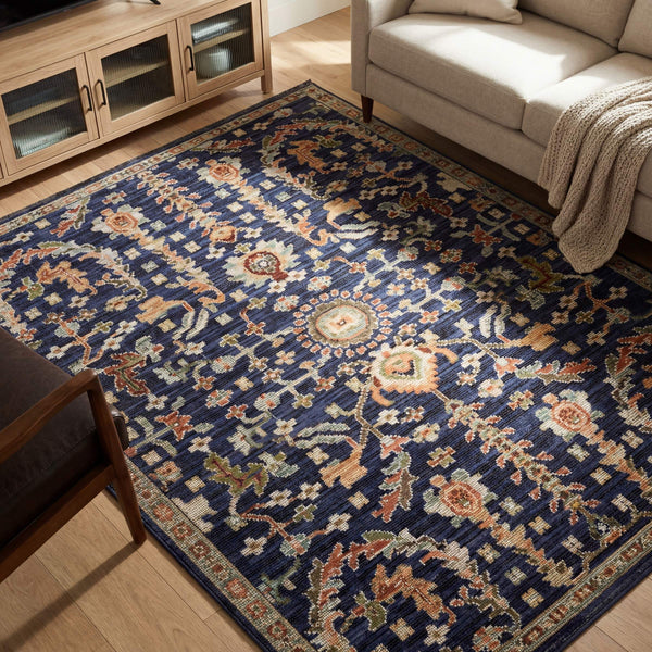 Oriental Weavers Legacy Axminster Wool Nylon Runner Rug Jewel Tone Floral Botanical for Living Spaces LLGY06078305ST