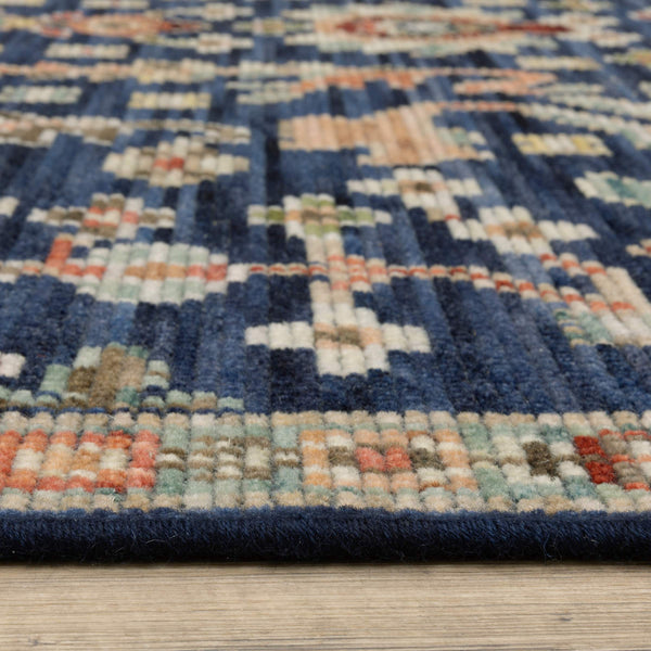Oriental Weavers Legacy Axminster Woven Wool Nylon Floral Vine Area Rug with Jewel Tone Design and Fringe 5'3" x 7'6" LLGY06160230ST