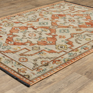 Oriental Weavers Legacy Wool Nylon Blend Axminster Woven Lattice Geometric Area Rug for Living Room Decor 2' x 3' LLGY07060090ST