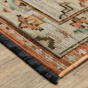 Oriental Weavers Legacy Wool Nylon Blend Axminster Woven Lattice Geometric Area Rug for Living Room Decor 2' x 3' LLGY07060090ST