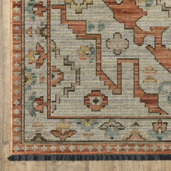 Oriental Weavers Legacy Wool Nylon Blend Axminster Woven Lattice Geometric Area Rug for Living Room Decor 2' x 3' LLGY07060090ST