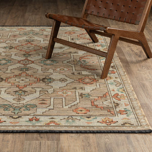 Oriental Weavers Legacy Axminster Woven Wool Nylon Area Rug with Medallion Design for Traditional Living Rooms 2' x 3' LLGY08060090ST