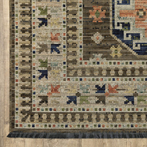 Oriental Weavers Legacy Axminster Woven Wool Nylon Area Rug with Jewel Tone Medallion Design for Any Room 9'10" x 12'10" LLGY09300390ST