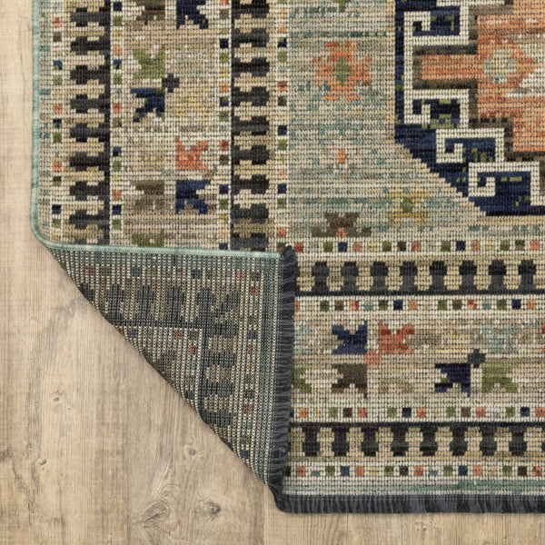 Oriental Weavers Legacy Axminster Wool Nylon Area Rug with Medallion Design and Jewel Tone Fringe for Living Room 3'3" x 5' LLGY10100152ST