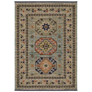 Oriental Weavers Legacy Axminster Wool Nylon Runner Rug Teal Medallion for Living Room Hallway LLGY10078305ST