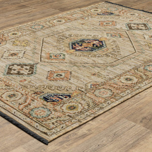 Oriental Weavers Legacy Axminster Woven Wool Blend Area Rug Medallion Botanical Border Transitional Living Room 7'10" x 10'10" LLGY11240330ST