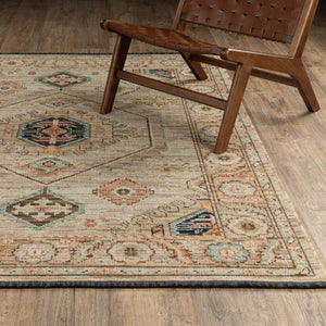 Oriental Weavers Legacy Axminster Woven Wool Blend Area Rug Medallion Botanical Border Transitional Living Room 7'10" x 10'10" LLGY11240330ST