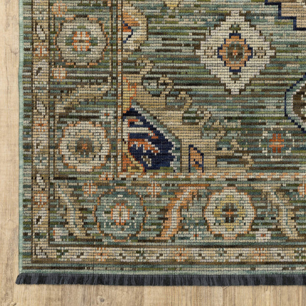 Oriental Weavers Legacy Axminster Wool Blend Runner Rug with Medallion Botanical Border and Fringe LLGY12078305ST