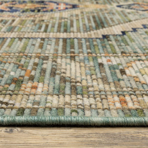Oriental Weavers Legacy Axminster Wool Blend Runner Rug with Medallion Botanical Border and Fringe LLGY12078305ST