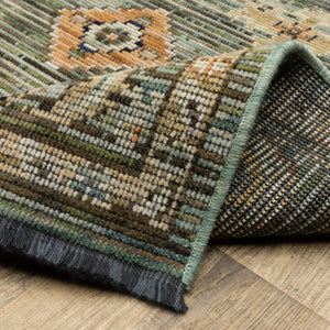 Oriental Weavers Legacy Axminster Wool Blend Runner Rug with Medallion Botanical Border and Fringe LLGY12078305ST