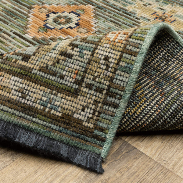 Oriental Weavers Legacy Axminster Wool Blend Runner Rug with Medallion Botanical Border and Fringe LLGY12078305ST