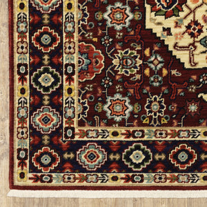 Oriental Weavers Lilihan 1802w Indoor Area Rug - Exquisite Persian Design With Bohemian Flair For Any Space Red,Ivory Wool L1802w060190st